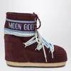 Moon Boot Icon Low Burgundy Suede Boot In Burgundy