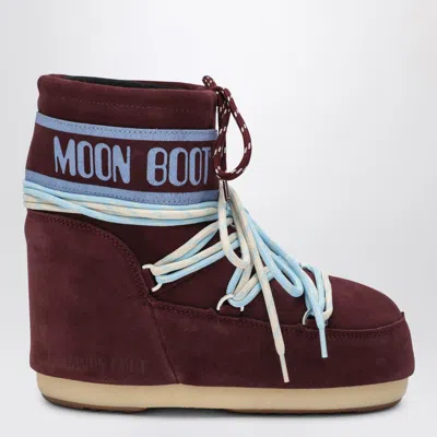 Moon Boot Icon Low Burgundy Suede Boot