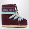 Moon Boot Icon Low Burgundy Suede Boot In Red