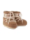Moon Boot Icon Low Camel Logo Lace-up Boots In Brown