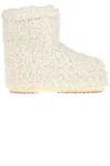 Moon Boot Icon Low Faux Curly Boots In White