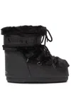 Moon Boot Iconic Faux Fur Ankle Boots With Lace-up Detail