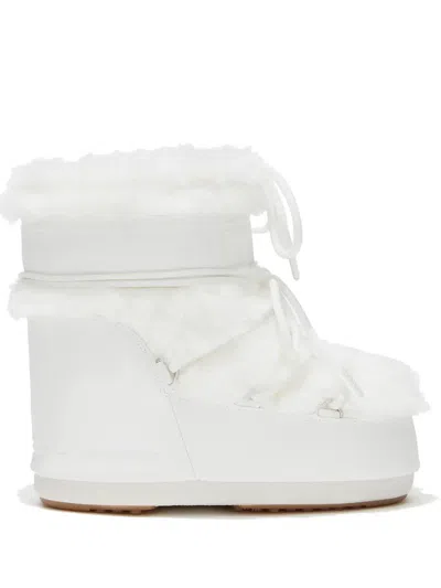 Moon Boot Valentino Garavani Ivory Goat Leather Stiletto Sandal With Striped Strap In White