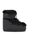 Moon Boot Women's Icon Low Faux Fur Ankle Boots Black In Black