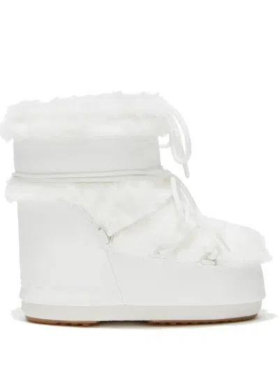 Moon Boot Womens Polyvinyl Cold Weather Ankle Boots In White