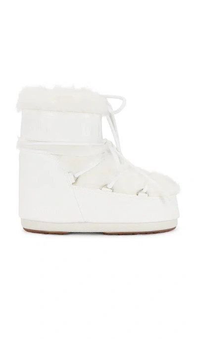 Moon Boot Womens Polyvinyl Cold Weather Ankle Boots In White
