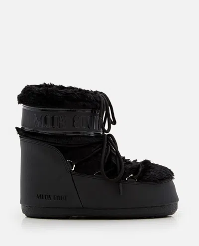 Moon Boot Mb Icon Low Faux Fur In Black