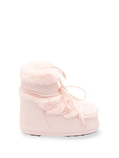 Moon Boot `icon Low Faux Fur` Boots In Pink