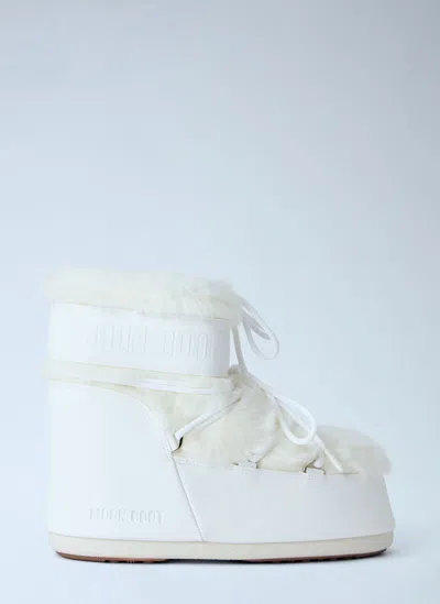 Moon Boot Icon Low Faux Fur Boots In White