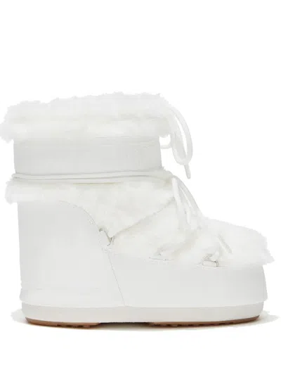Moon Boot Icon Low Faux Fur Boots In White