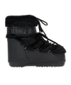 Moon Boot Iconic Faux Fur Ankle Boots With Lace-up Detail In Black