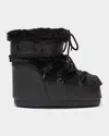 Moon Boot Icon Low Faux Fur Snow Boots In Black