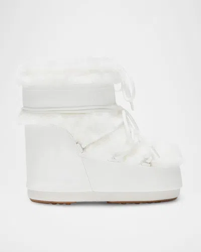Moon Boot Womens Polyvinyl Cold Weather Ankle Boots In White