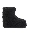 Moon Boot Icon Low Faux-shearling Boots In Black