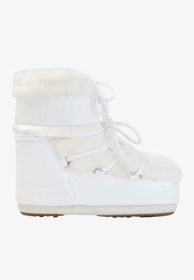 Moon Boot Icon Low Faux-fur Snow Boots In White