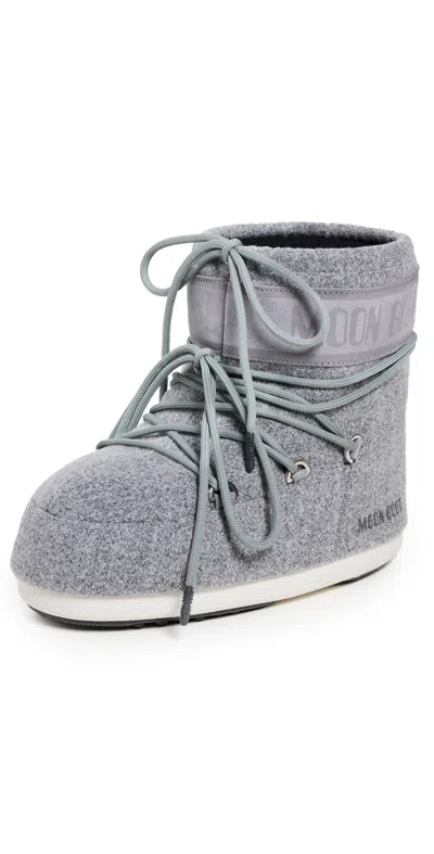Moon Boot Icon Low Boots Flat Sole Glitter In Multi