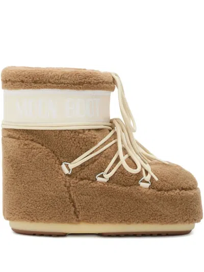 Moon Boot "icon" Low Fleece Boot In Brown