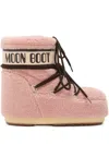 Moon Boot Icon Low Fleece Pink Snow Boot In Pink