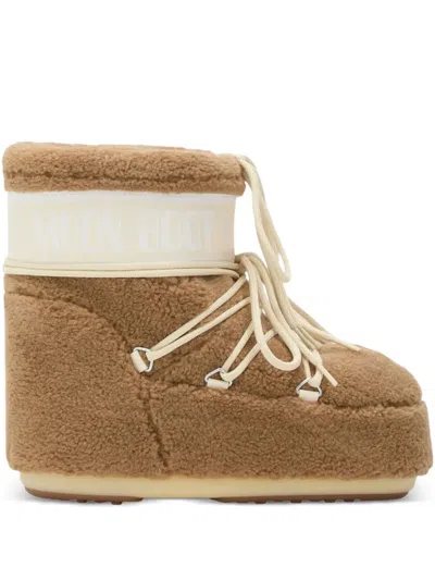 MOON BOOT ICON LOW FLEECE LACE-UP BOOTS