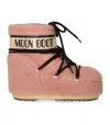 Moon Boot Icon Low Fleece Pink Snow Boot In Animal Print