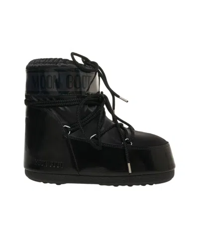 Moon Boot Icon Low Glance Ankle Boots In Black