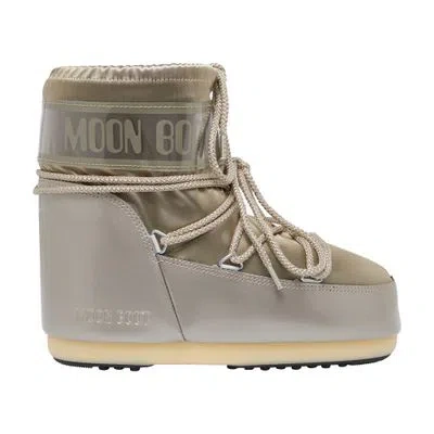 Moon Boot Icon Low Glance Ankle Boots In Grey