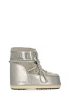 Moon Boot Icon Glow Glance Metallic Satin And Pvc Snow Boots In Nude