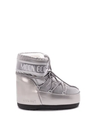 Moon Boot `icon Low Glance` Boots In Silver