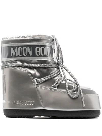 Moon Boot Icon Low Glance Boots In Silver