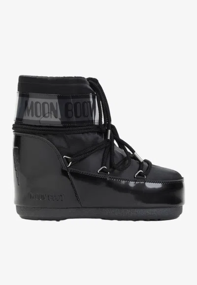 Moon Boot Icon Low Glance Padded Snow Boots In Black