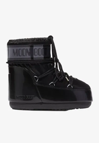 Moon Boot Icon Low Glance Padded Snow Boots In Black
