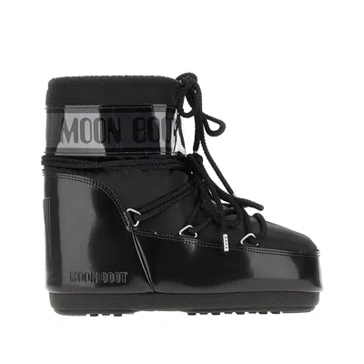 MOON BOOT 'ICON LOW GLANCE' SATIN BOOTS