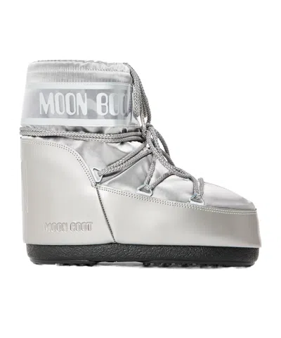 Moon Boot Icon Low Glance Satin Boots In White