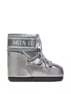 Moon Boot Mb Icon Low Glance Woman Ankle Boots Silver Size 10-11.5 Textile Fibers In Multi