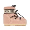 Moon Boot Icon Low Fleece Pink Snow Boot In Neutral