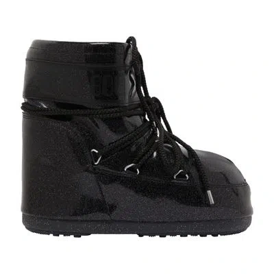 Moon Boot Icon Low Glitter Ankle Boots In Black