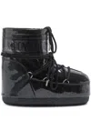 Moon Boot Icon Low Glitter Snow Boots In Black