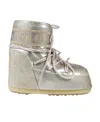 Moon Boot Womens Gold Icon Brand-print Woven Snow Boots In Nude