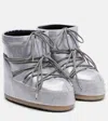Moon Boot Icon Low Silver Glitter Ankle Boots In Silver