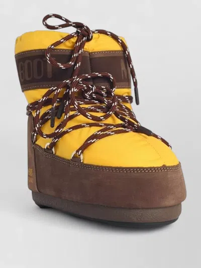 Moon Boot Icon Low High Platform Round Toe Boots In Multi