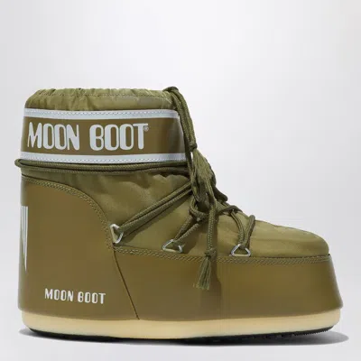 MOON BOOT ICON LOW KHAKI NYLON BOOTS