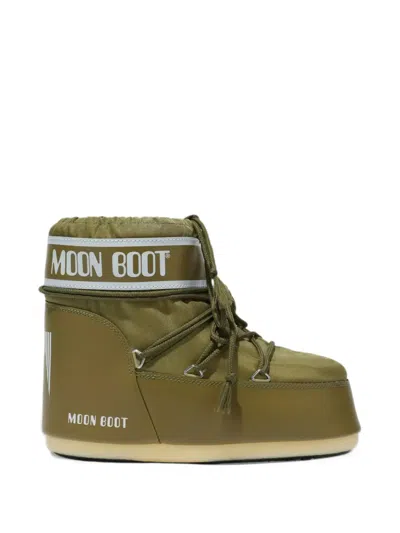 Moon Boot Icon Low Khaki Nylon Boots In Green