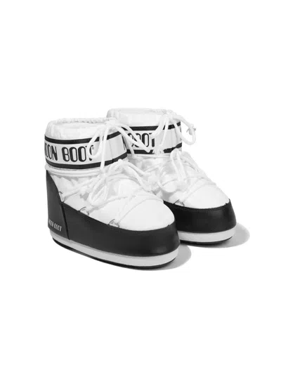 Moon Boot Kids' Icon Low Lace-up Snow Boots In White