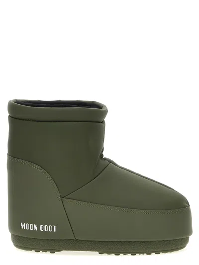 Moon Boot Icon Low Nolace Boots And Ankle Boots In Green