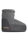 Moon Boot X Guest In Residence Knitted Icon Low Boots In Gray