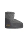 Moon Boot Icon Low Ankle Fabric Boots With Rubber Sole In Multi
