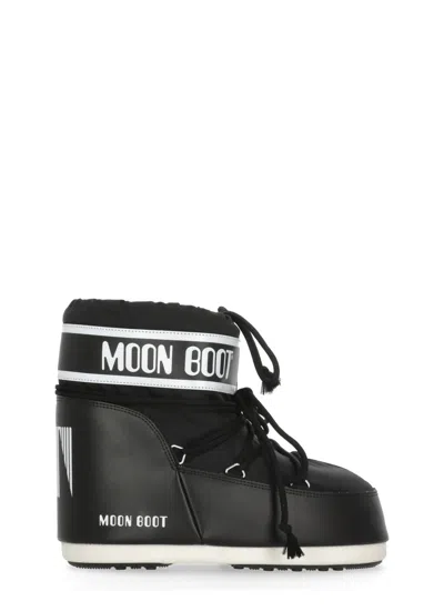 Moon Boot Icon Low Nylon Ankle Boots In Black