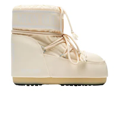Pre-owned Moon Boot Icon Low Nylon Boot 'cream' | Men's Size 45 In White