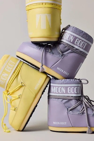 Moon Boot Icon Low Nylon Boot In Light Yellow, Women's At Urban Outfitters