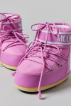 Moon Boot Pink Icon Low Nylon Boots In Pink